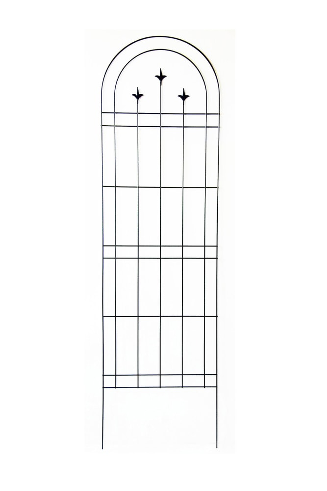 Treillis arqué à fleurons Panacea, 72 po, noir Canadian Tire