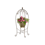 Panacea Hanging Baskets Plant Stand Hanger, 40-in, Pewter Front_Flat