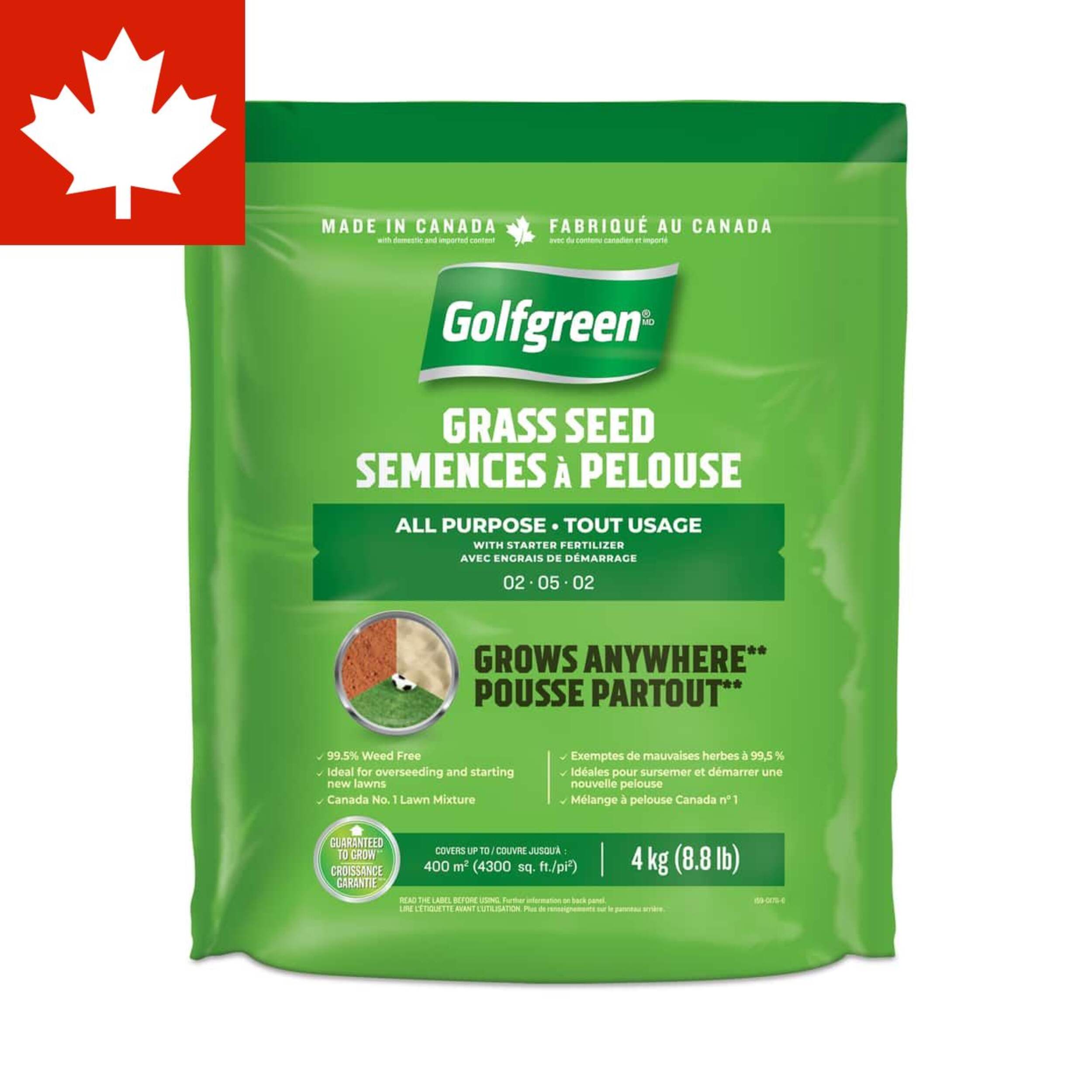 Golfgreen All Purpose Grass Seed, 4-kg Front_Flat