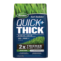 Scotts Turf Builder Quick + Thick™ Sun—Shade Grass Seed & Fertilizer Mix, 1.2-kg