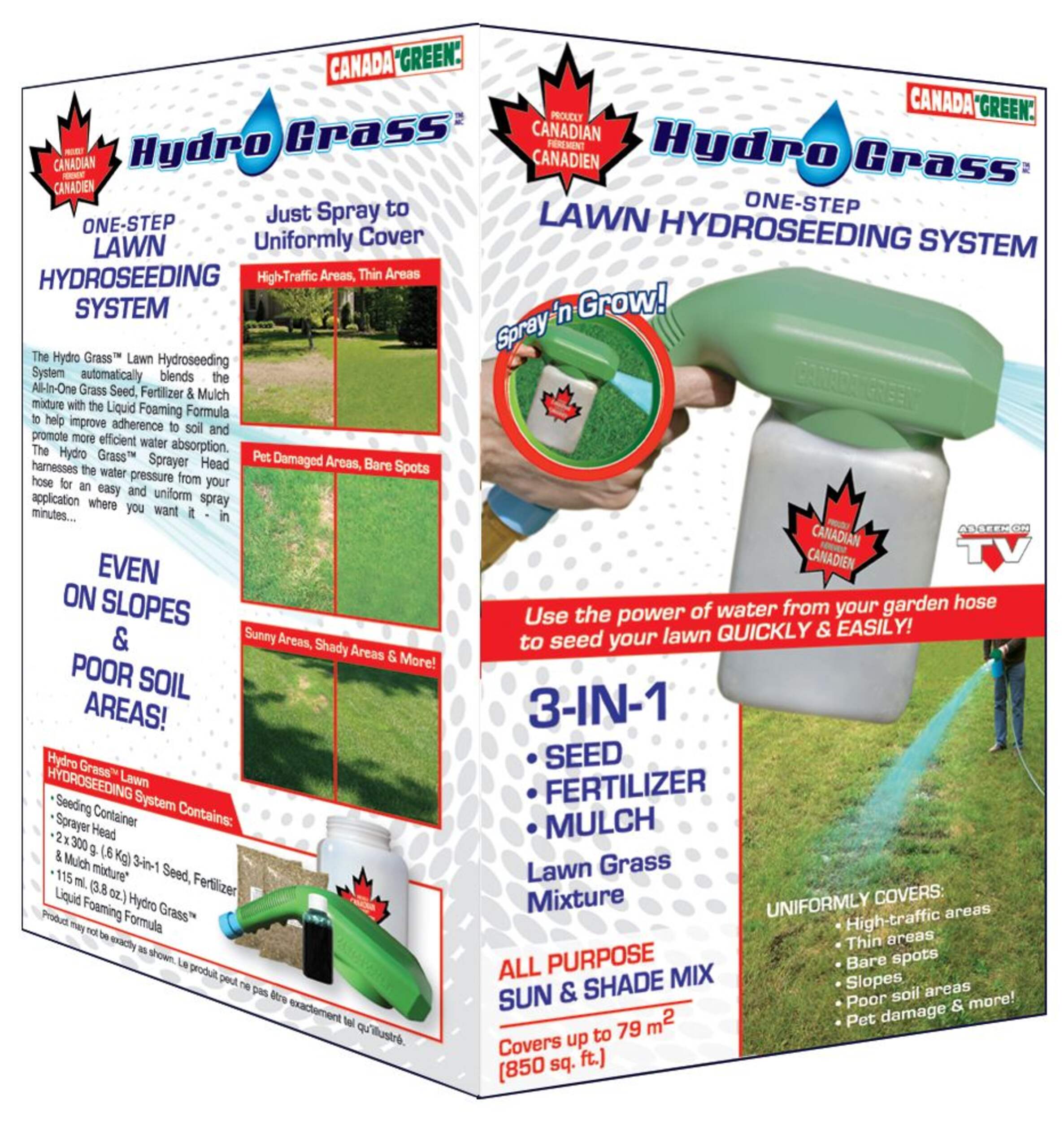 Canada Green Hydro Grass Starter Kit Front_Three_Fourths_Angled_Right