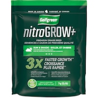 Golfgreen Nitrogrow+ Premium Nitrogen Enriched Sun and Shade Grass Seed with Fertilizer, 14-0-0, 7kg Front_Flat