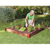 Jardinière surélevée en bois d’extérieur Frame It All, extensible, 4 pi x 4 pi x 5,5 po Overhead_Plunge