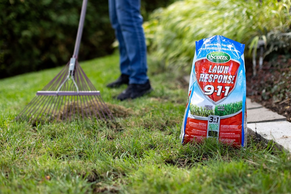 Scotts Lawn Response 3in1 Grass Seed & Fertilizer Mix, 911, 4.8kg