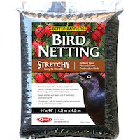 Quest Better Barriers Stretchy Mesh Bird Netting, Easy-To-Handle, 14-ft x 14-ft, Black