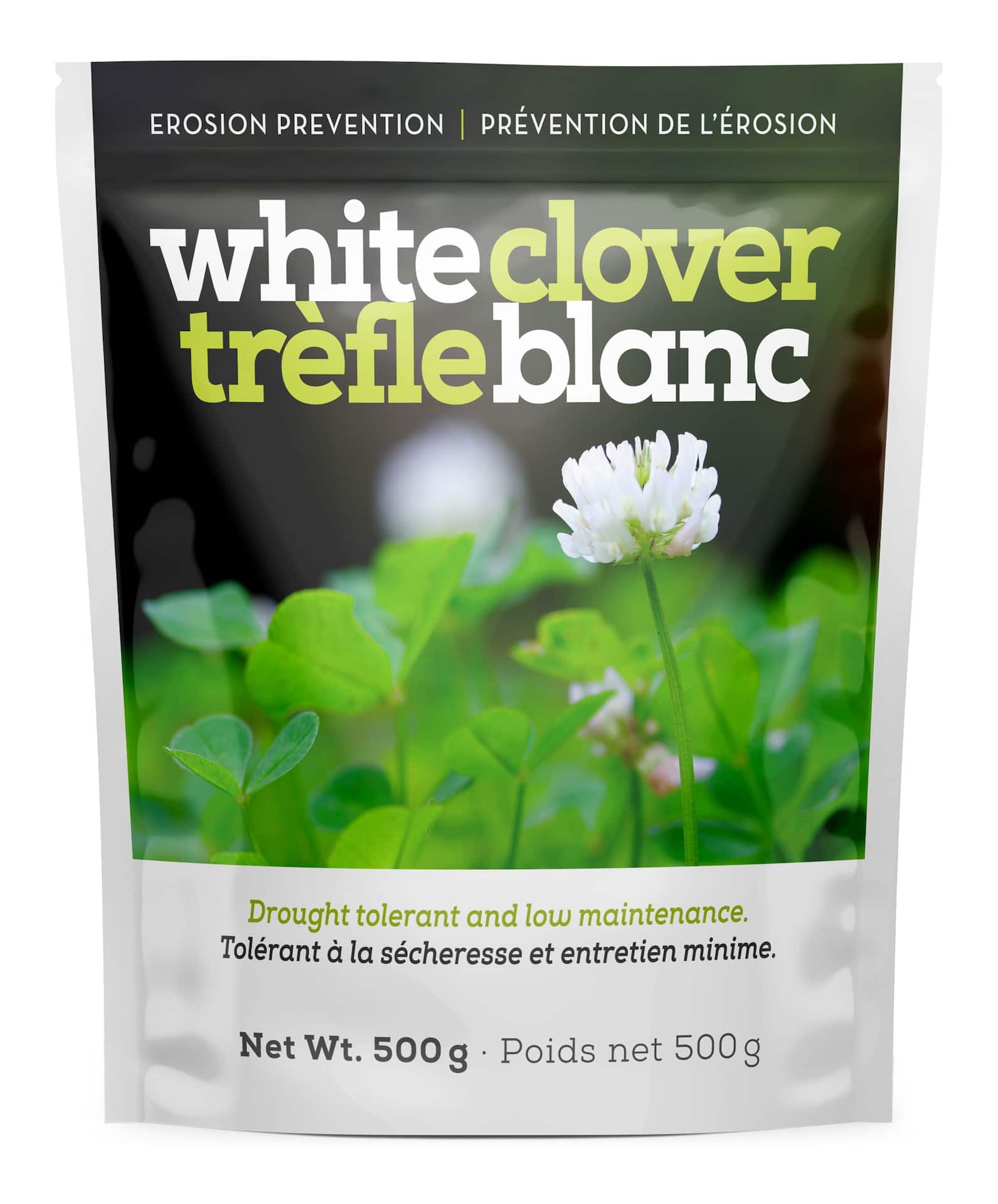 White Clover Erosion Control Grass Seed, Water Saving, 500-g