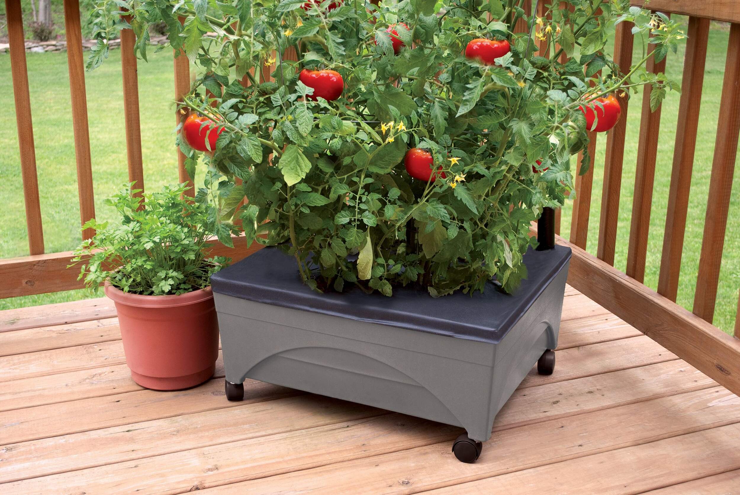 Emsco Indoor & Outdoor Slate Raised Garden Bed Planter, 9.75in x 20in x 24in Canadian Tire