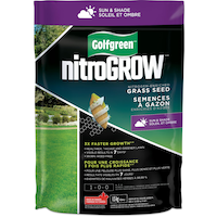 Golfgreen NitroGROW Sun & Shade Nitrogen-Enriched Grass Seed & Fertilizer Mix, 1-0-0, 1.5-kg
