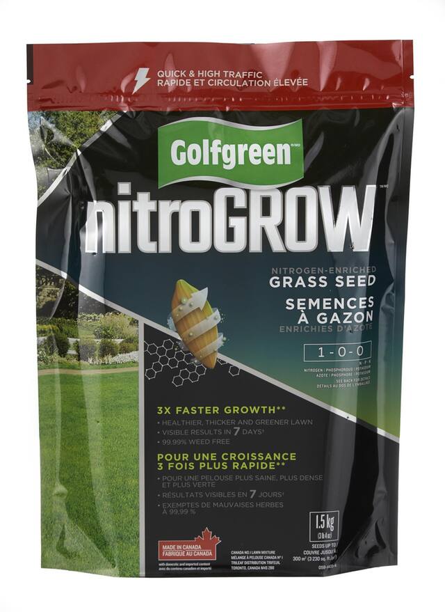 Golfgreen NitroGROW Quick & High Traffic Grass Seed, 1.5-kg | Canadian Tire