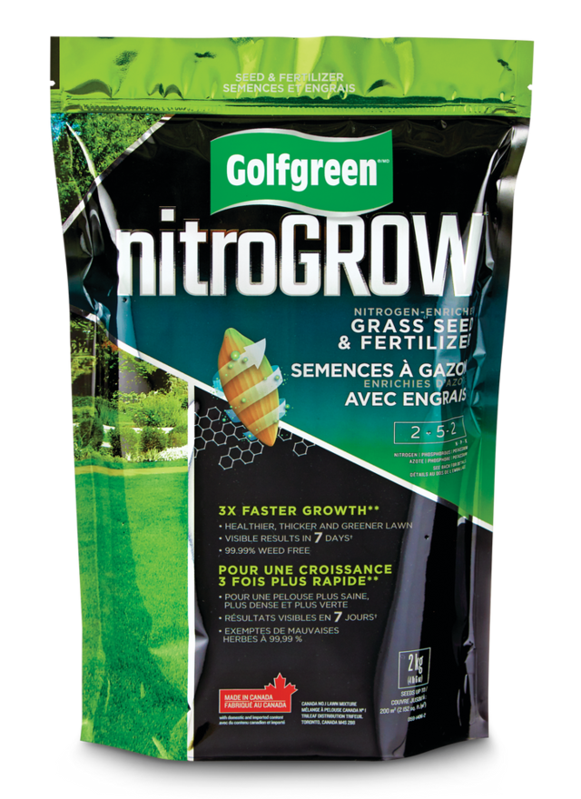 Golfgreen NitroGROW Nitrogen-Enriched Grass Seed & Fertilizer Mix, 2-5 ...