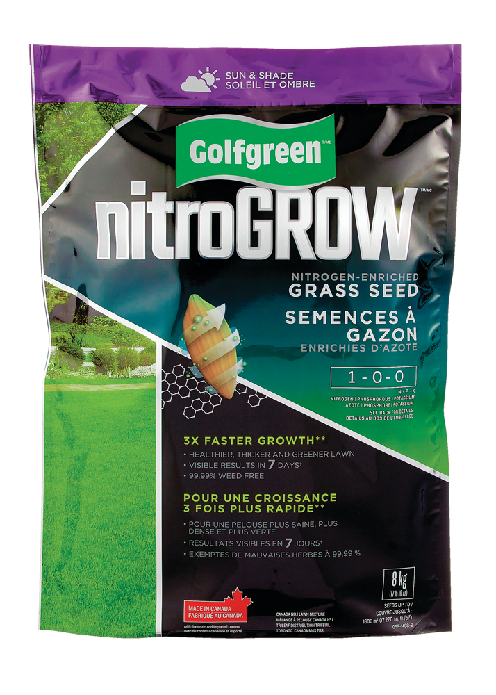 Golfgreen NitroGROW Sun & Shade Nitrogen-Enriched Grass Seed ...