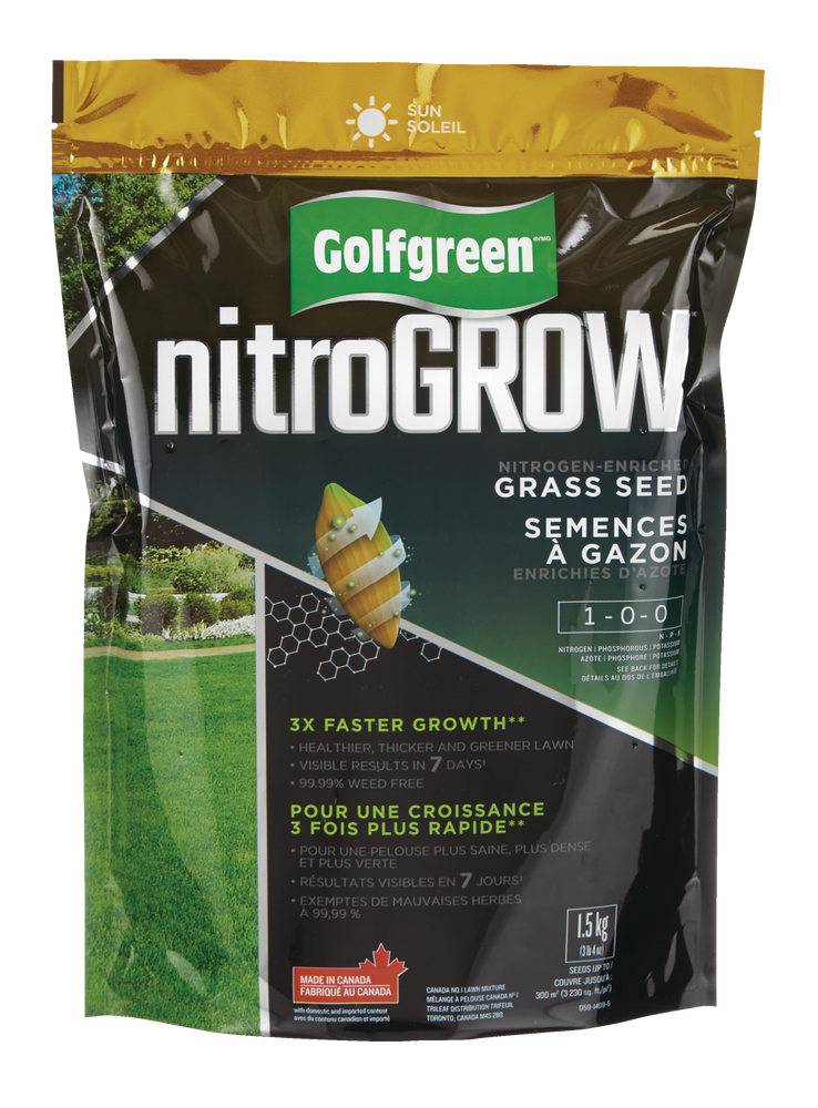 Golfgreen NitroGROW Sun Nitrogen-Enriched Grass Seed & Fertilizer Mix ...