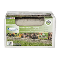Suncast Border Stone Plastic Border Edging, 10-ft (12-in Sections)  Front_Elevated