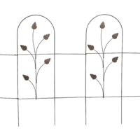 Brown Folding Fence with Leaves Front_Flat