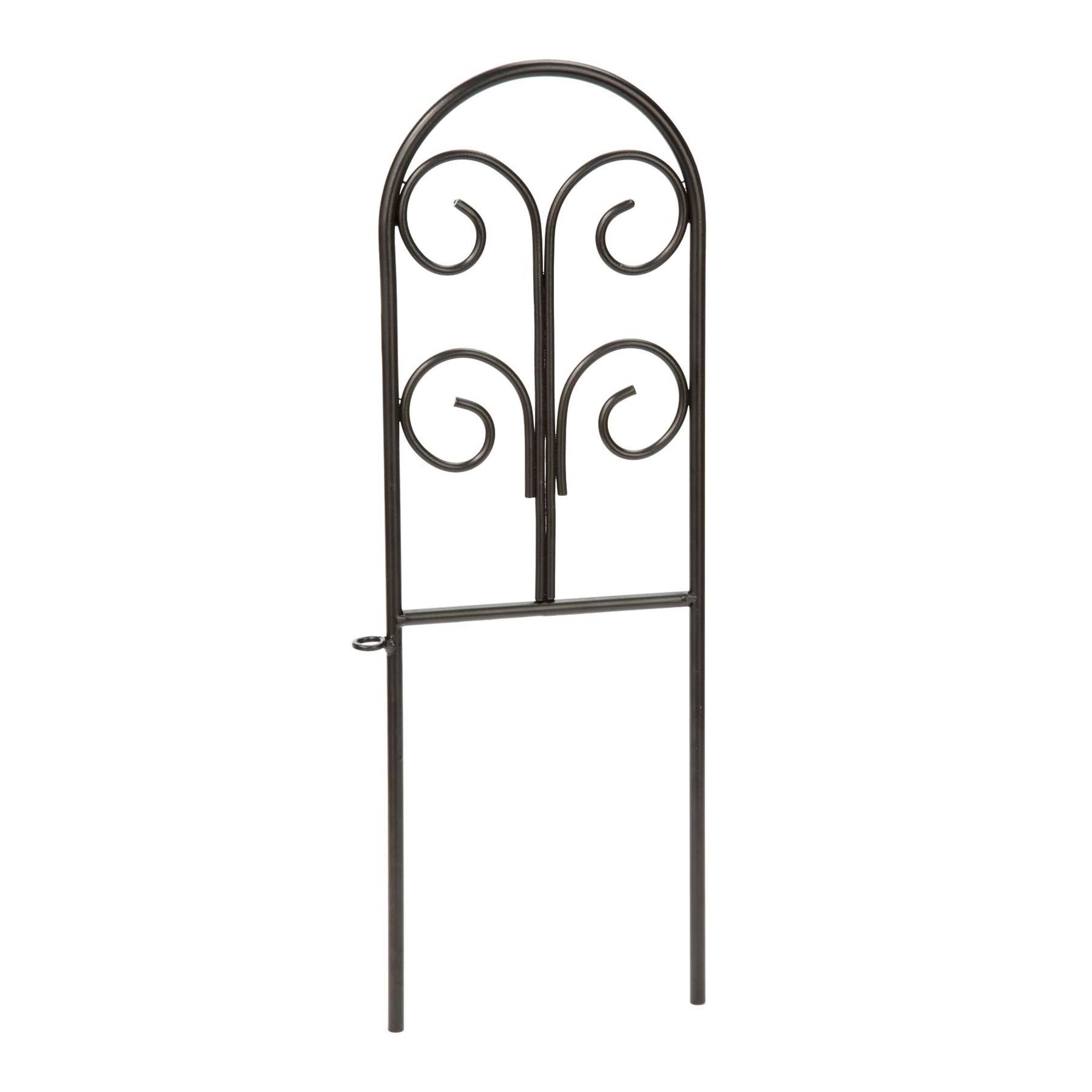 6 3/4 in. Iron Fence Edging Front_Angled_Right