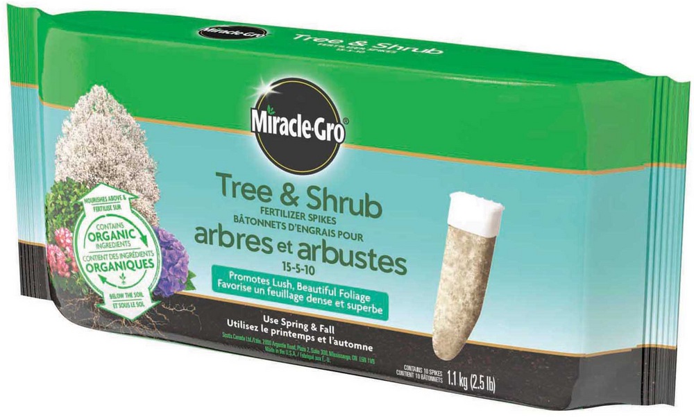 MiracleGro® Tree & Shrub Fertilizer Spikes, 15510, 1.13kg, 10pk