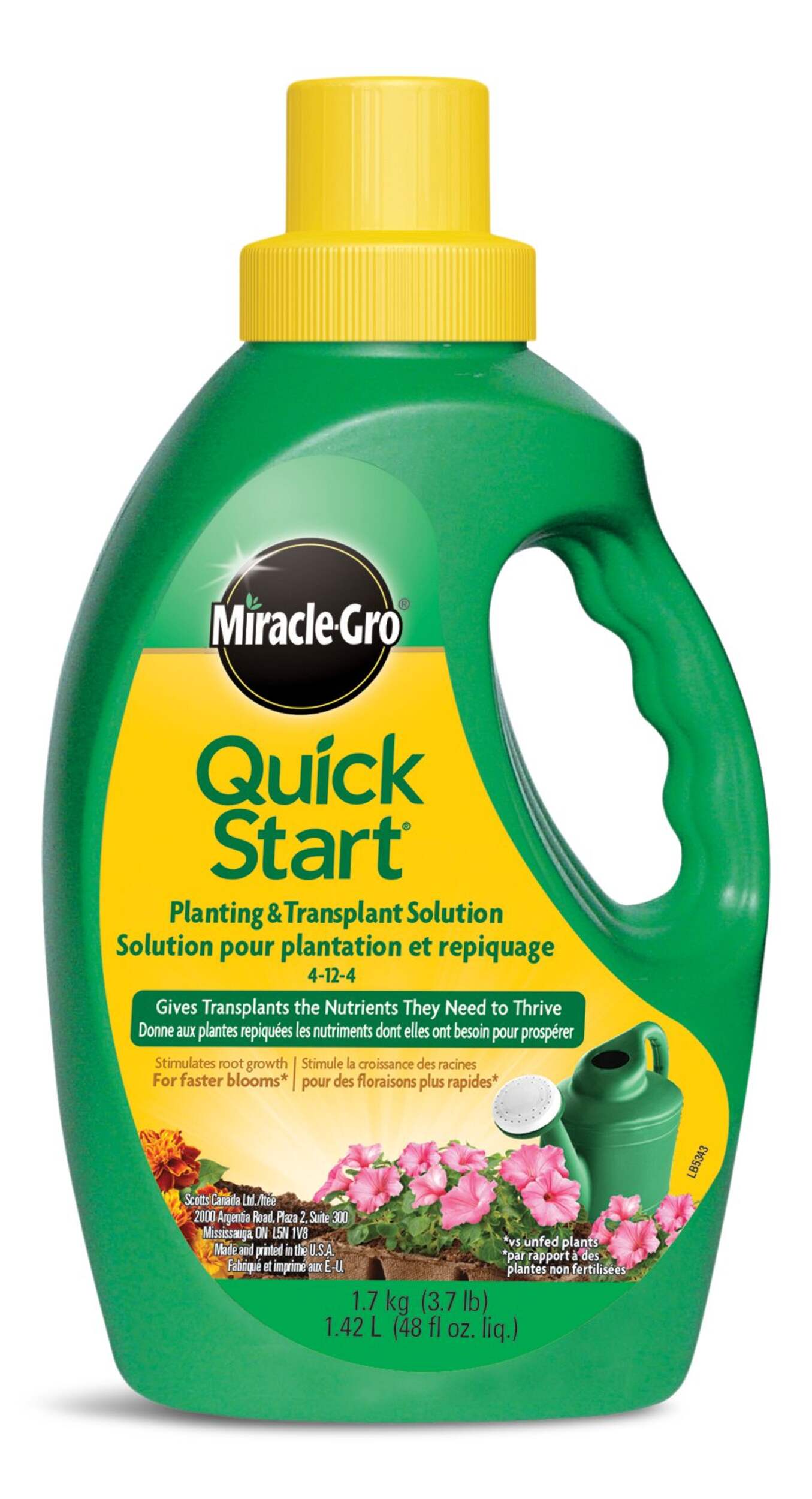 Miracle-Gro® Quick Start Planting & Transplant Solution, 4-12-4, 1.42-L Front_Flat