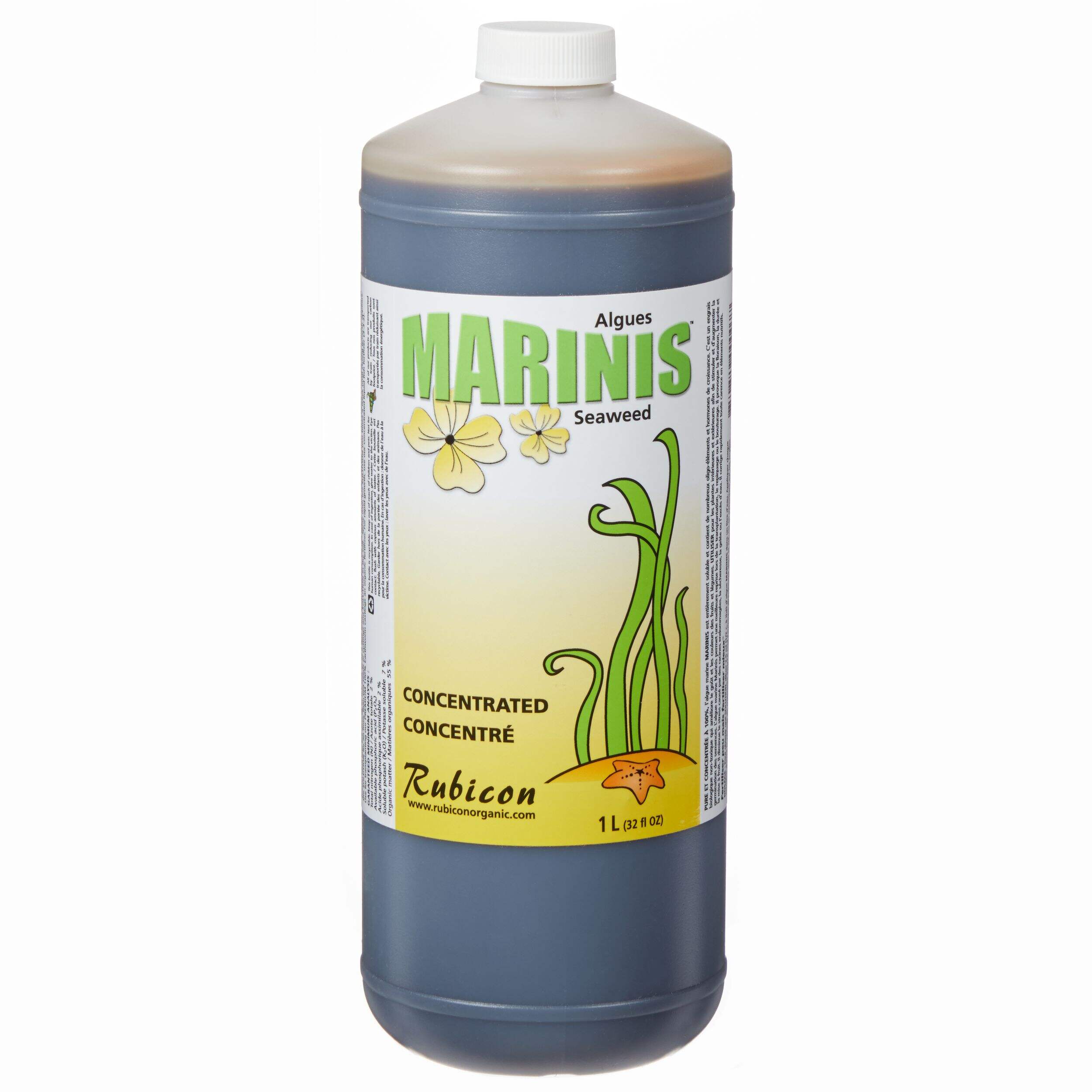 Rubicon Organic Fertilizer, Liquid Seaweed for Plant Growth, 1-L Front_Elevated