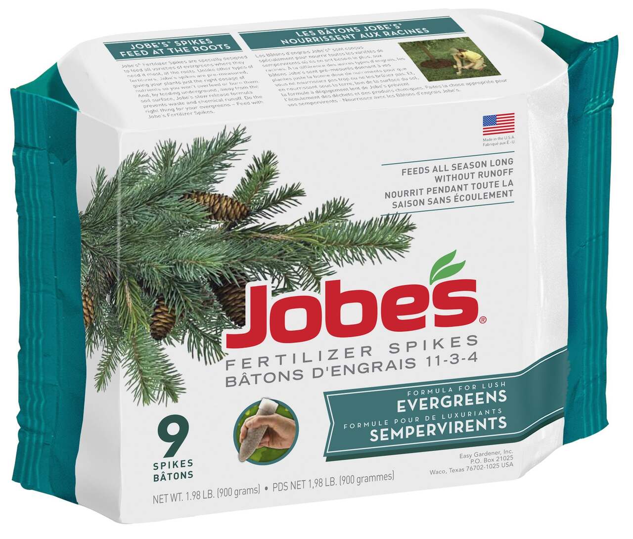 Jobe's Evergreen Fertilizer Spikes, 11-3-4, 9-pk
