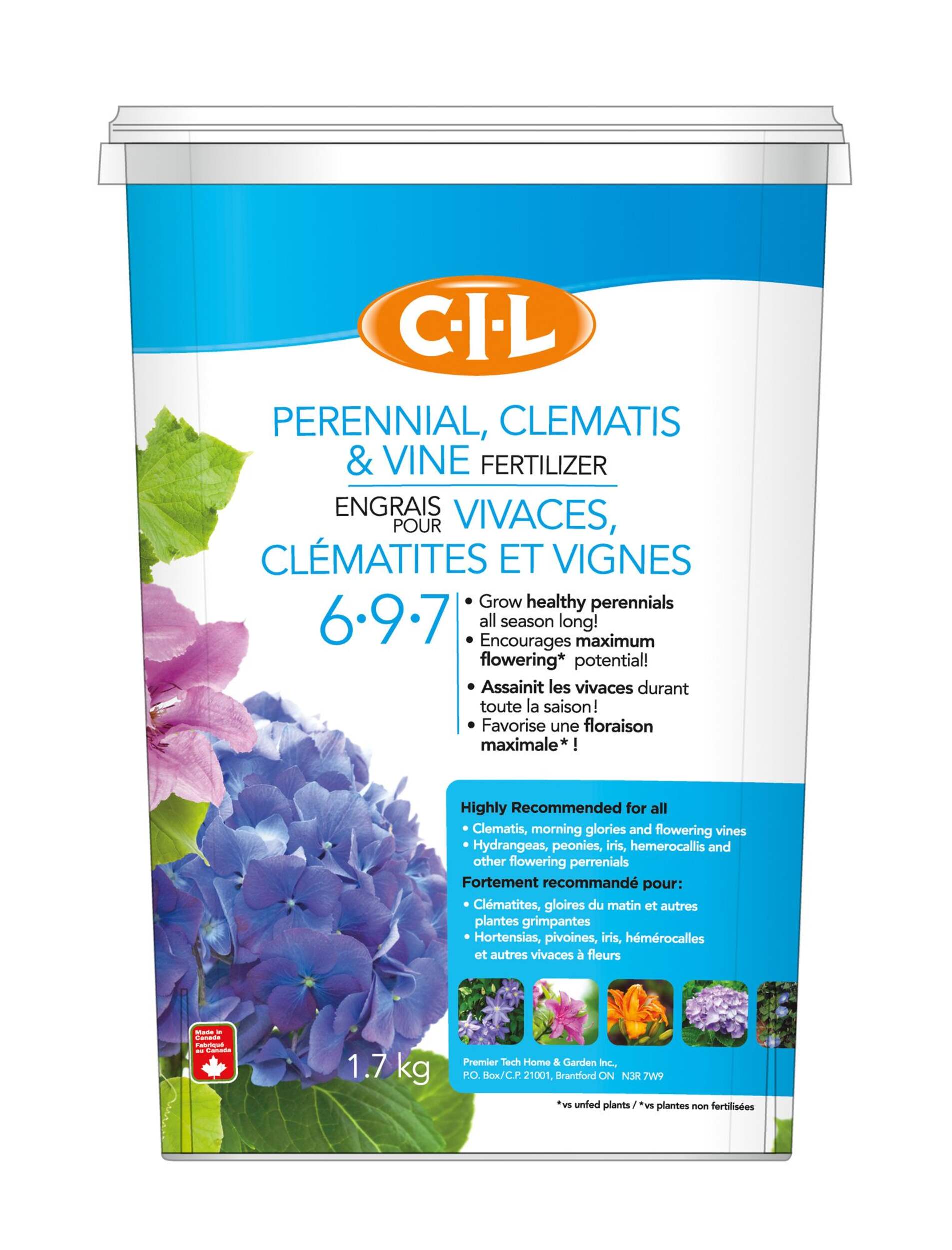 CIL Perennial, Clematis and Vine 6-9-7 Fertilizer, 1.7-kg Front_Flat
