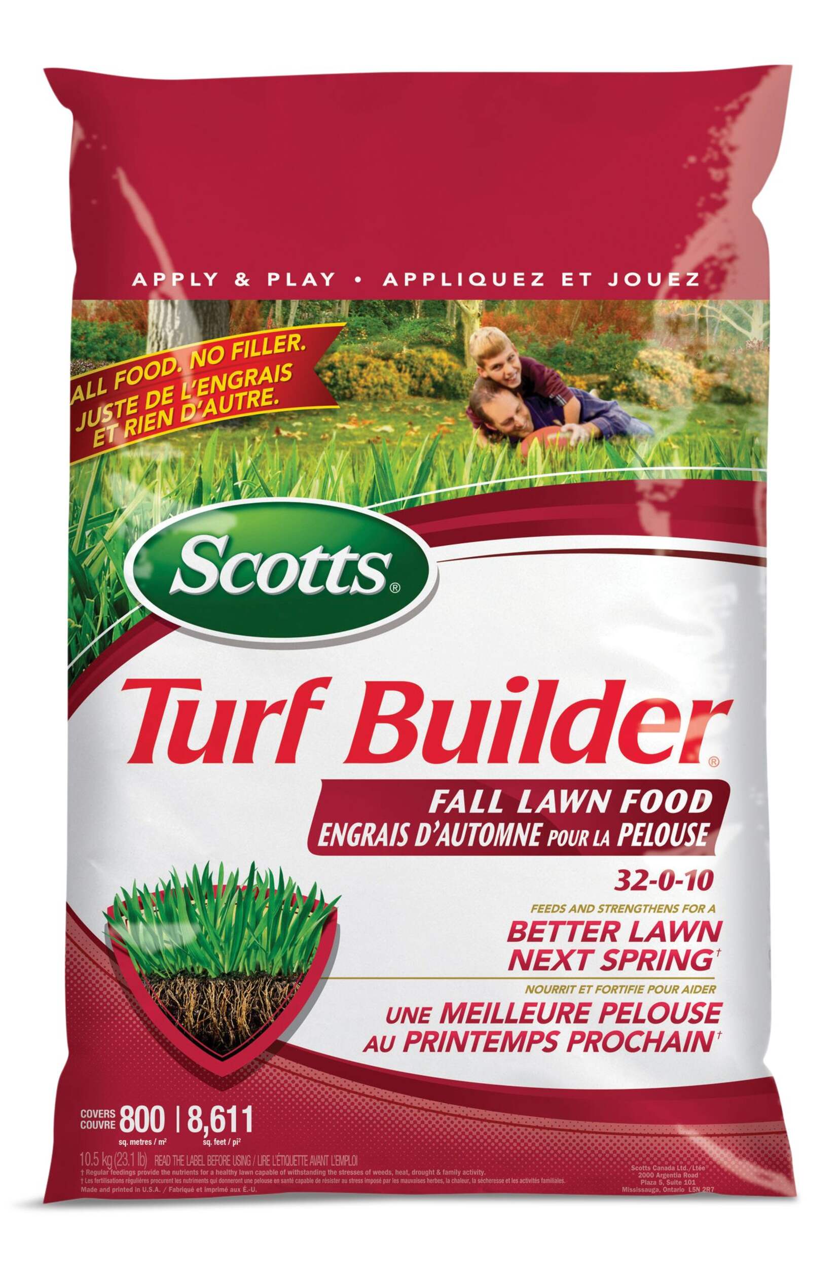 Scotts Turf Builder Fall Lawn Fertilizer, 10.5-kg Front_Flat