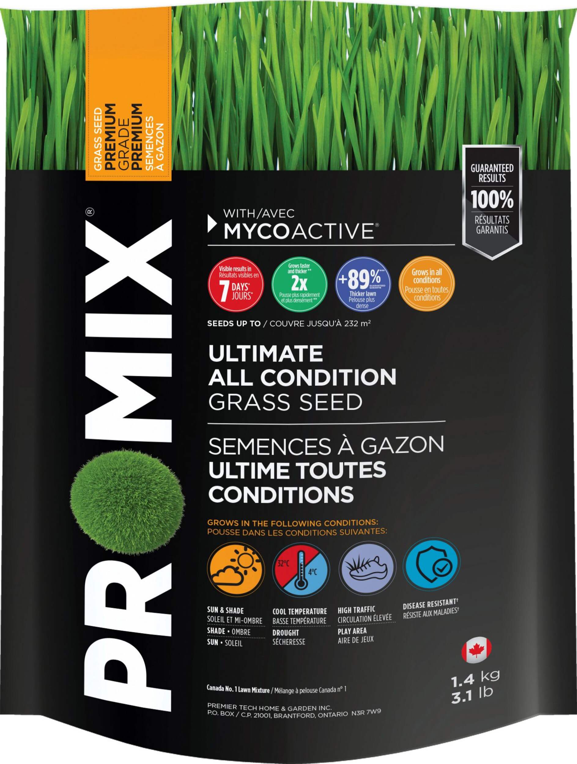 Pro-Mix All Purpose Grass Seed, 1.4-kg Front_Flat