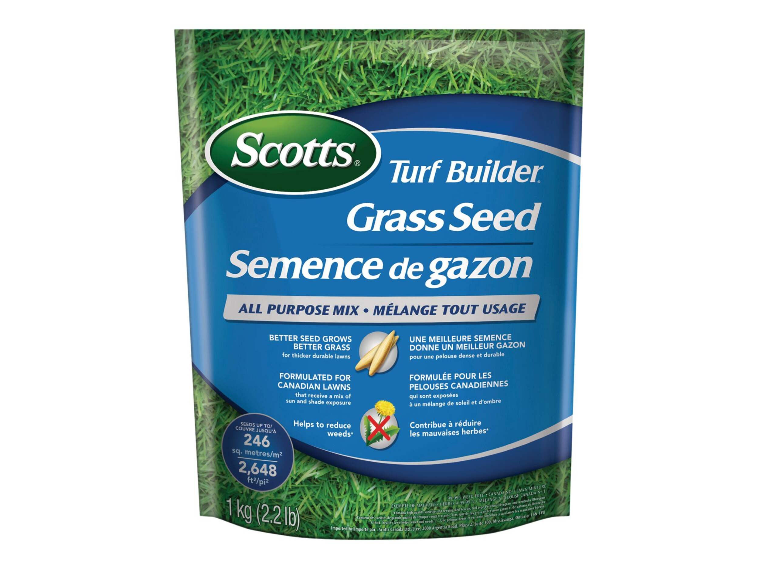 Scotts Turf Builder All Purpose Grass Seed Mix, 1-kg Front_Flat