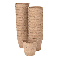 Jiffy Round Seed Starter  Peat Pots, Biodegradable, 2-in, 26-pk Front_Angled_Left