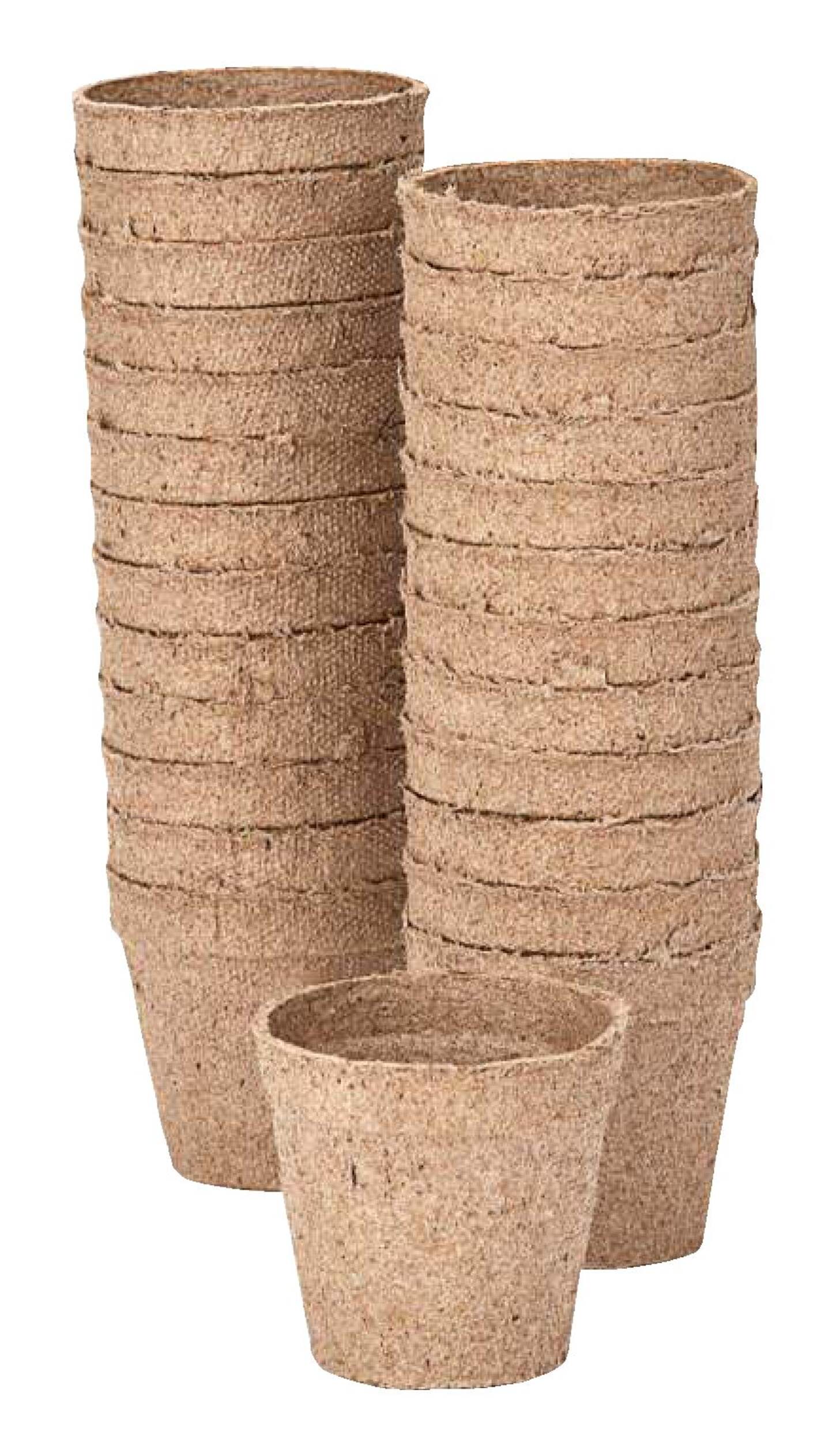 Jiffy Round Seed Starter Peat Pots, Biodegradable, 2in, 26pk