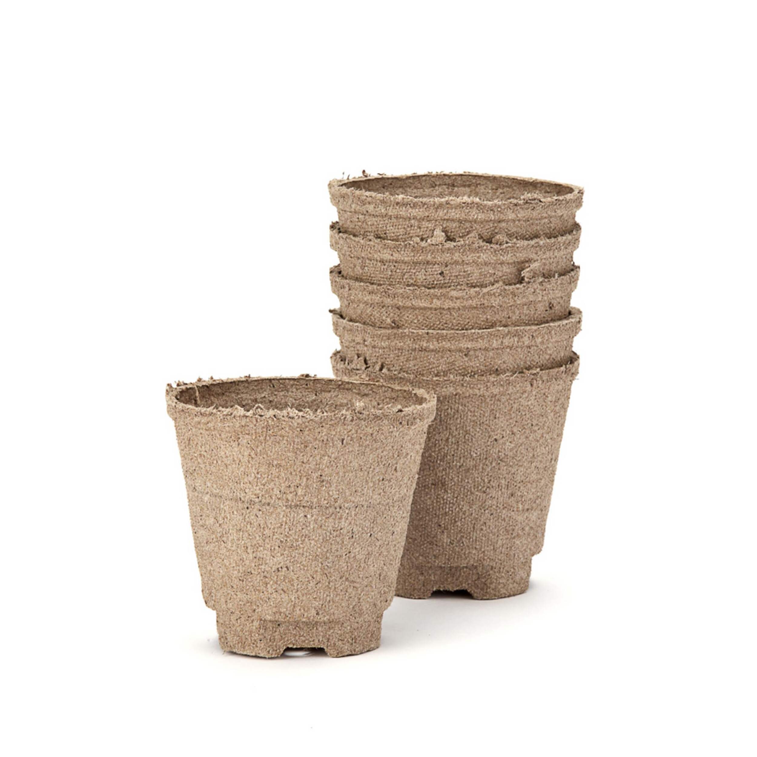 McKenzie with Jiffy Round Seed Starter Peat Pots, Biodegradable, 4in