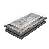 Jiffy 72 Cells Windowsill Greenhouse Kit For Seed Starter w/ Heat Mat Front_Angled_Right