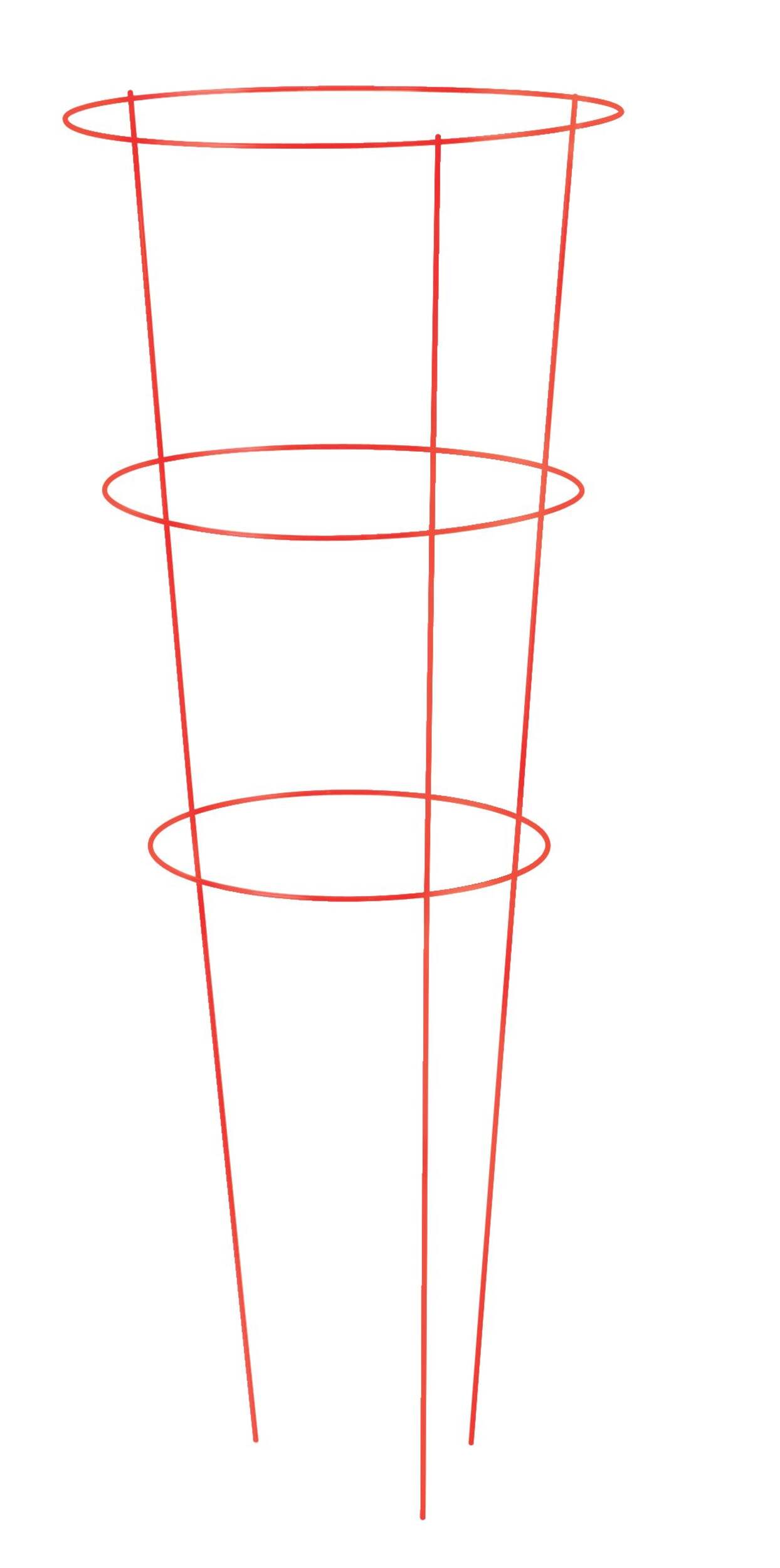Cage de support robuste pour tomates Panacea, 42 po, rouge Front_Flat