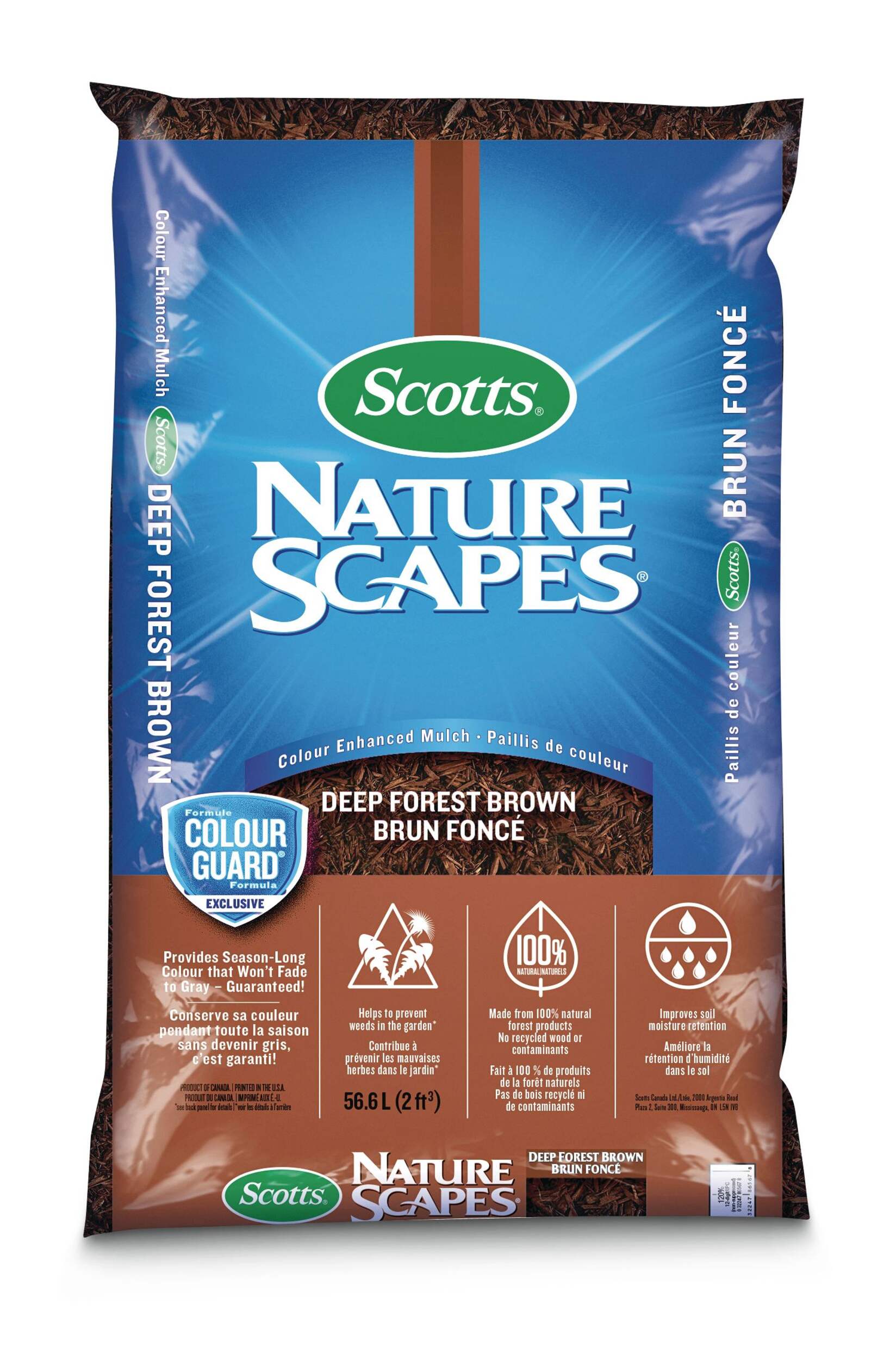Scotts Nature Scapes Mulch, Deep Forest Brown, 56.6-L Front_Flat