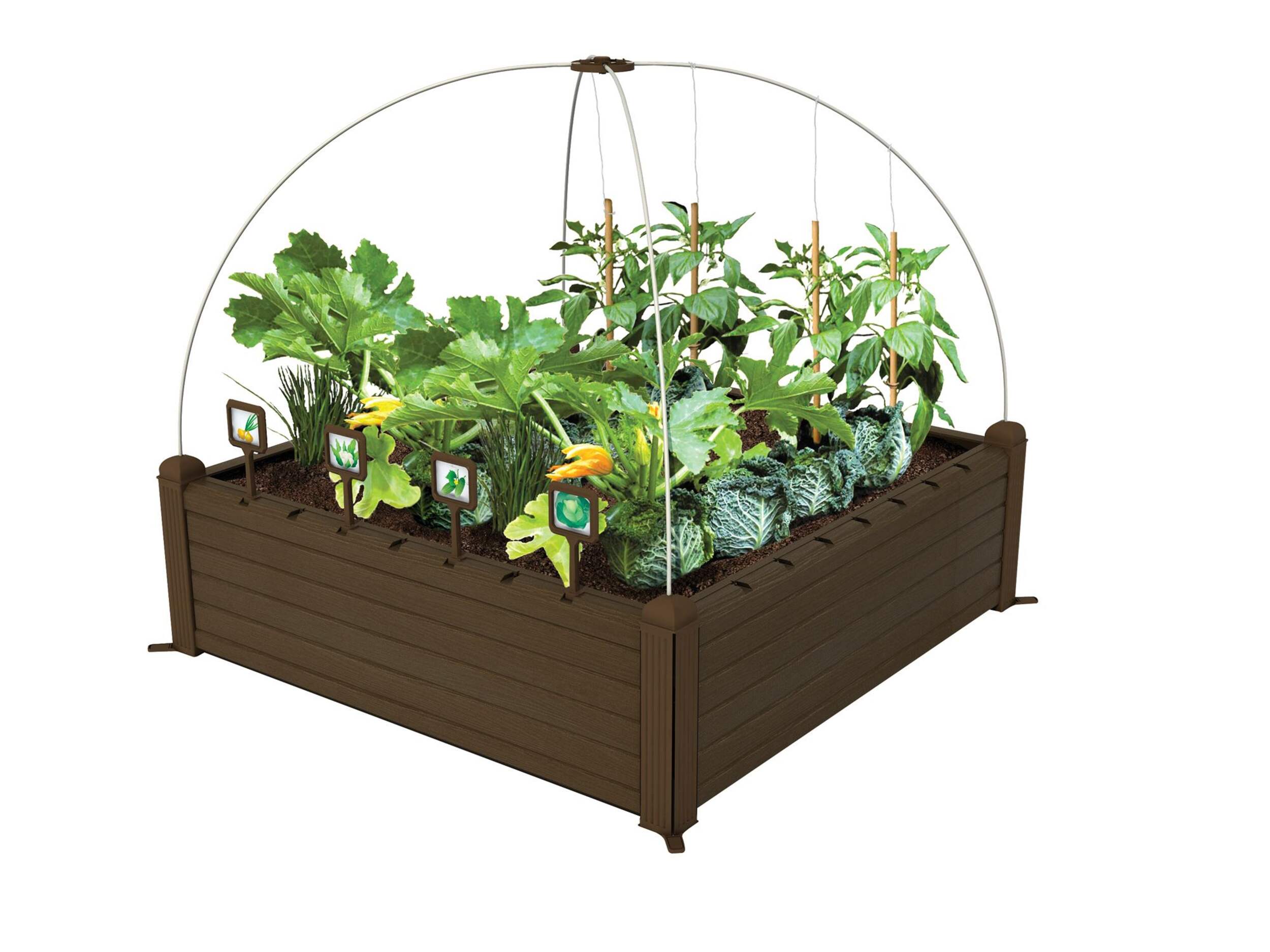 Keter Raised Garden Kit Overhead_Plunge