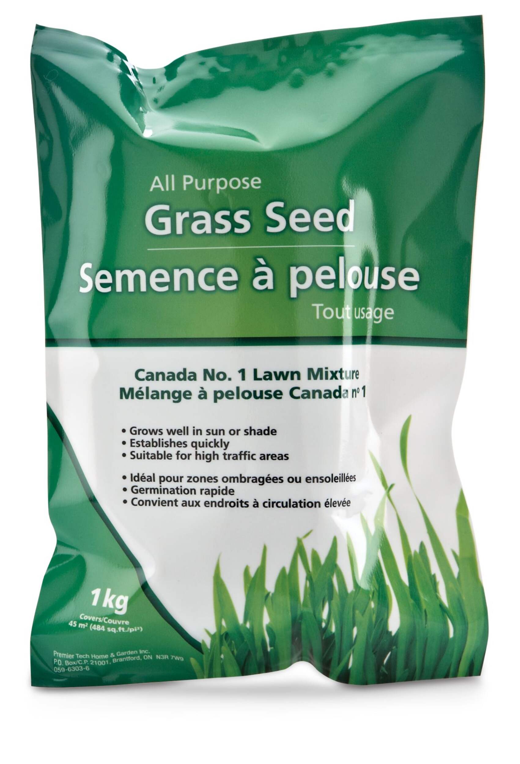 All Purpose Grass Seed Mix, 1-kg Front_Flat