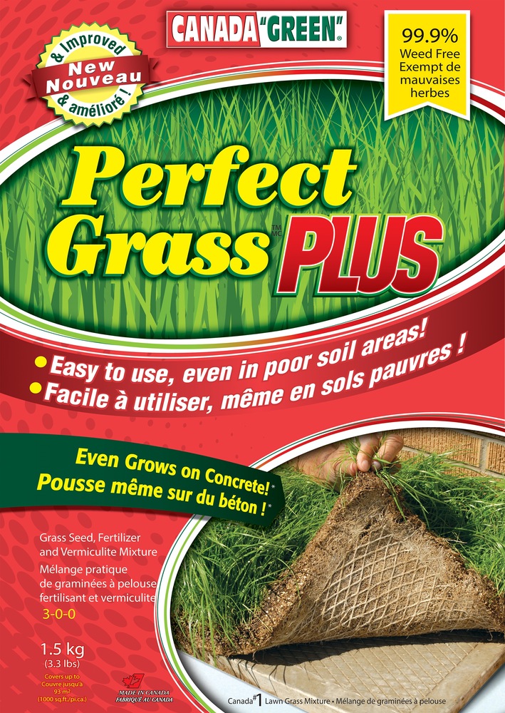 Canada Green Perfect Grass Plus Grass Seed & Fertilizer Mix, EasyTo