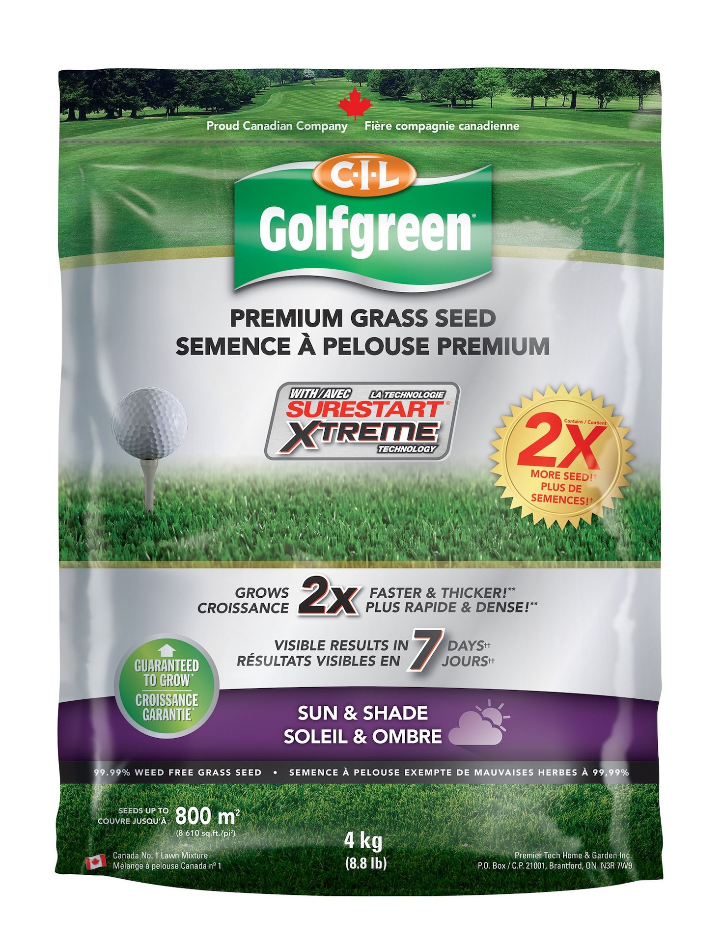 CIL Golfgreen with Surestart Xtreme Sun and Shade Grass Seed, 4kg