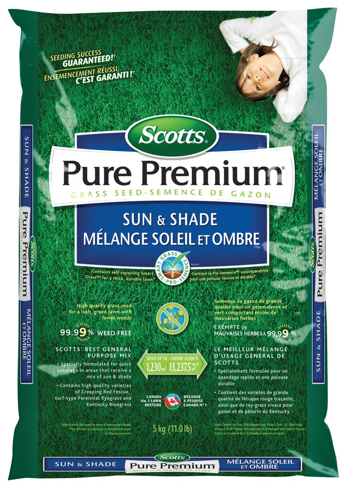 Scotts Pure Premium Sun & Shade Grass Seed, 5kg Canadian Tire