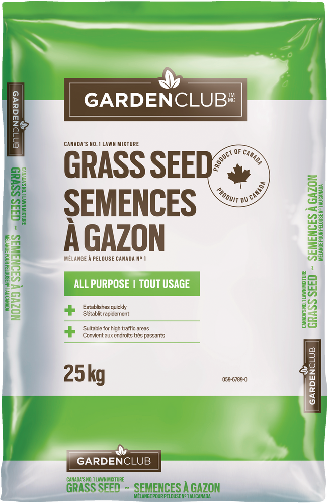 Garden Club All Purpose Grass Seed, 25kg Canadian Tire