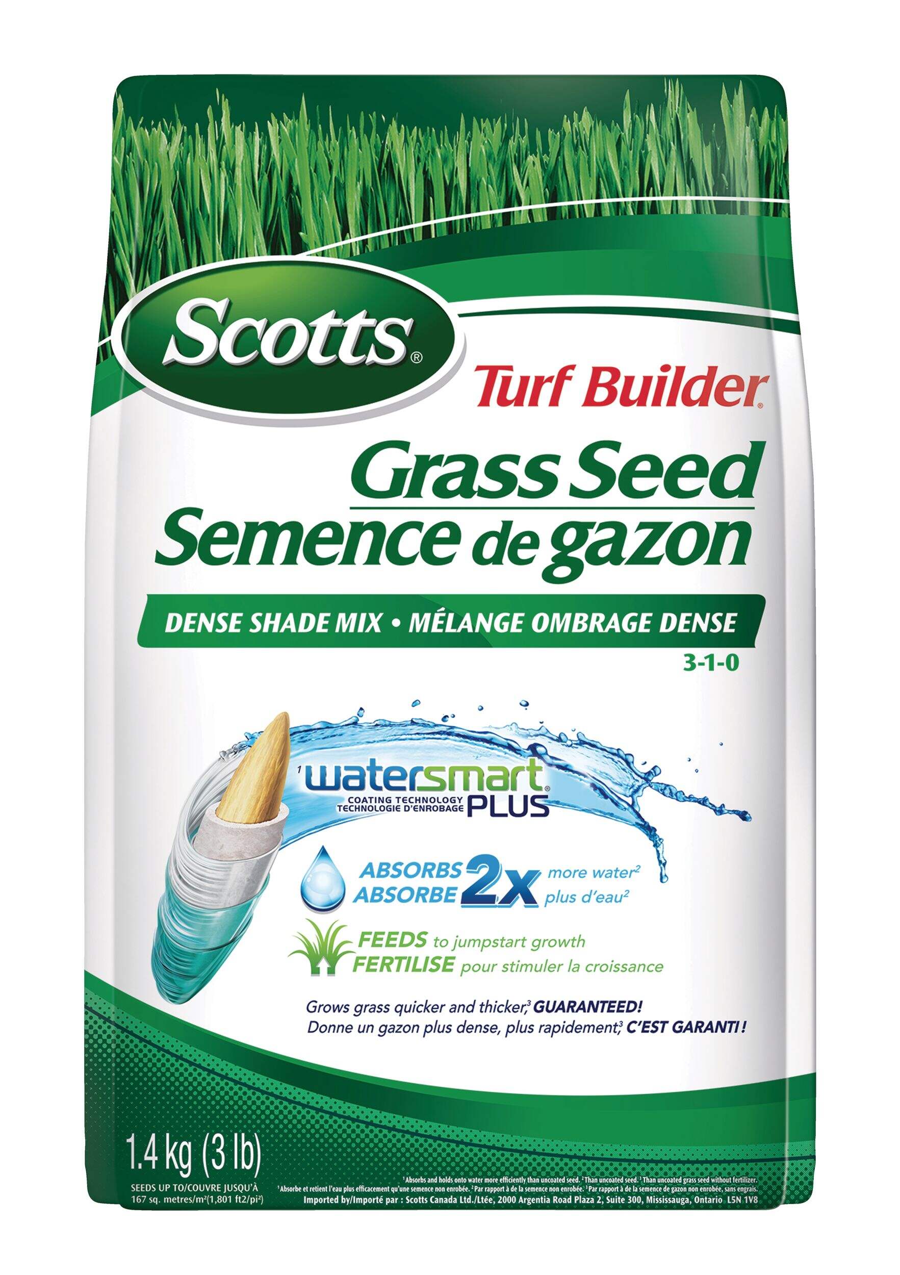 Scotts™ Turf Builder Coated Grass Seed Dense Shade Mix Front_Flat