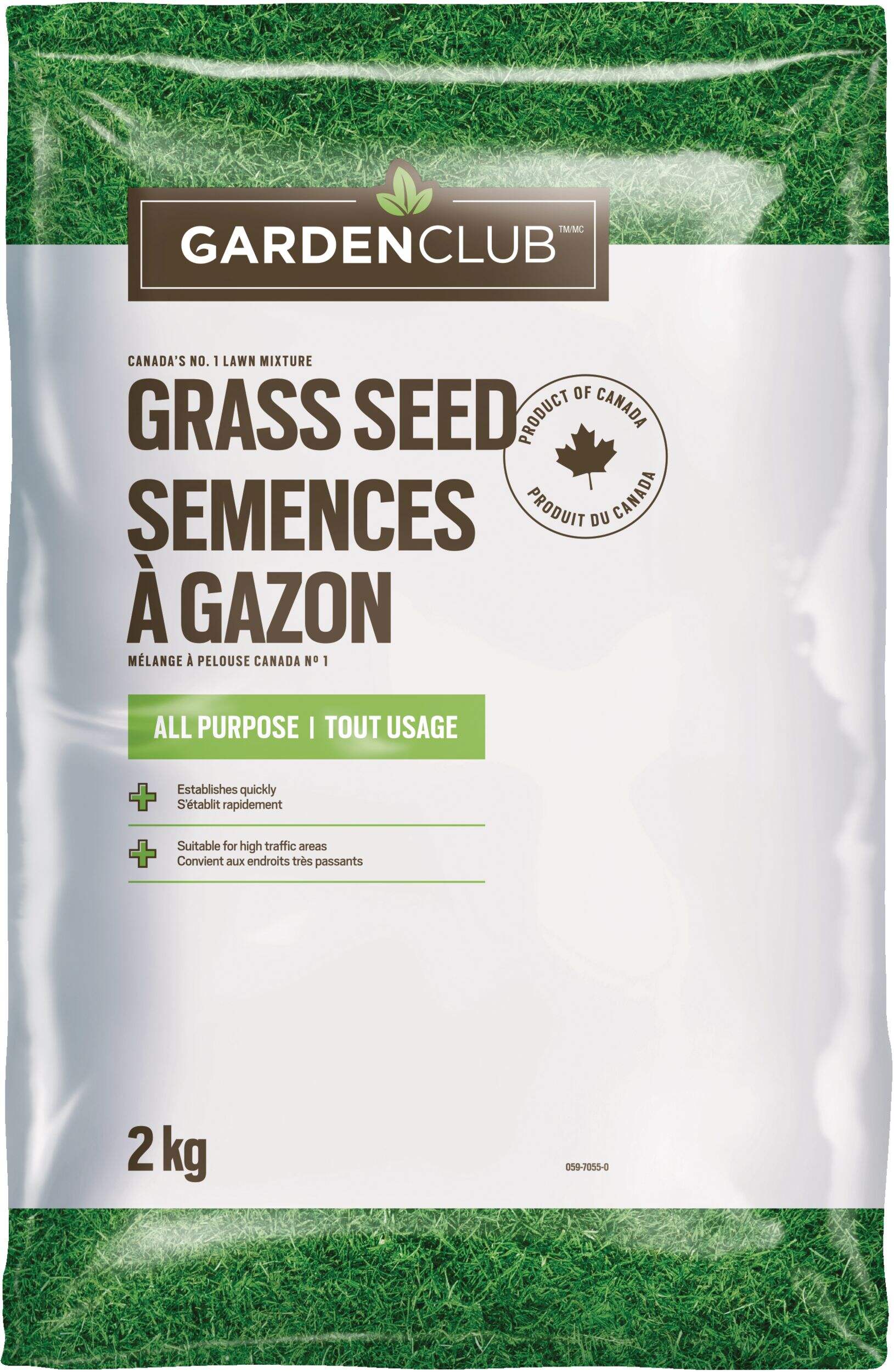 Garden Club All Purpose Grass Seed, 2-kg Front_Flat