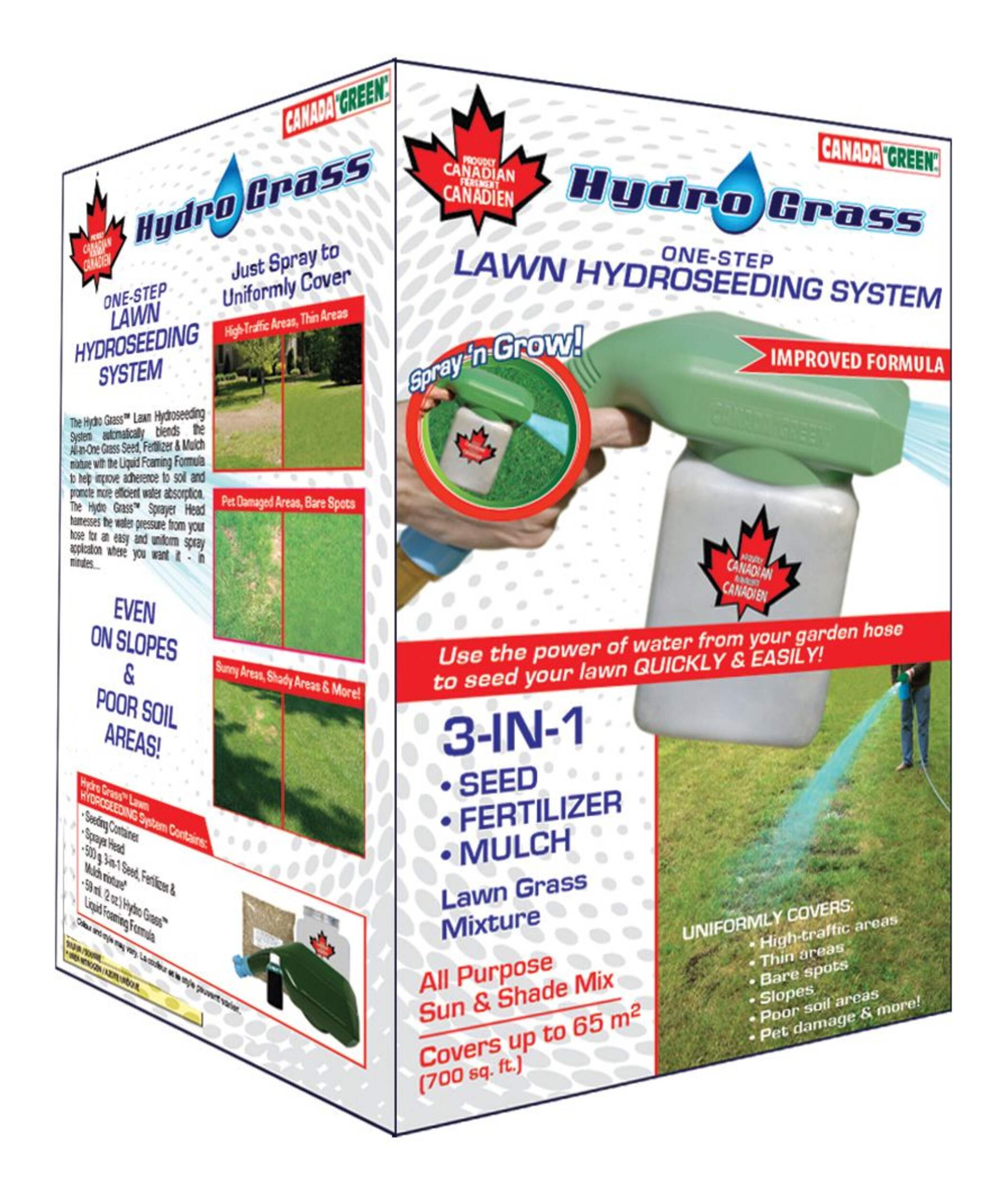 Canada Green 3-in-1 All Purpose Grass Hydroseeding System Front_Angled_Right