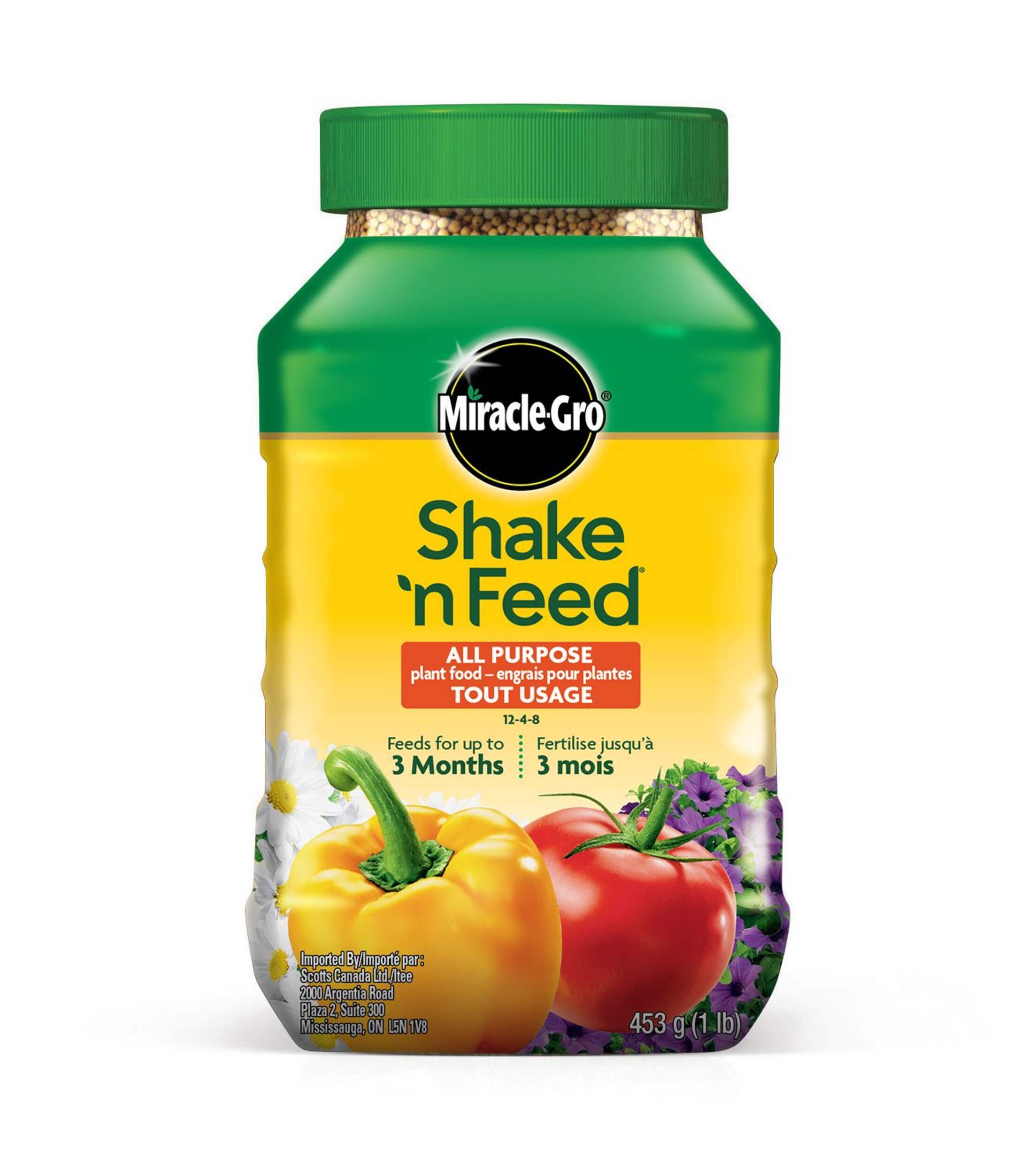 Miracle-Gro® Shake N Feed All Purpose Continuous Release Plant Food, 453-g Front_Flat