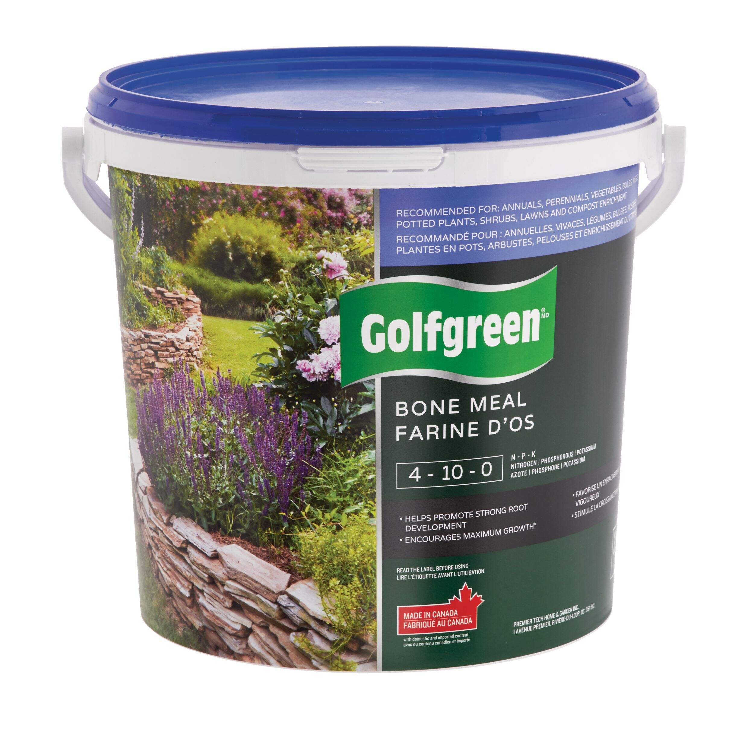 Engrais biologique pour plantes à la farine d'os Golfgreen, 4-10-0, 3,5 kg Front_Flat