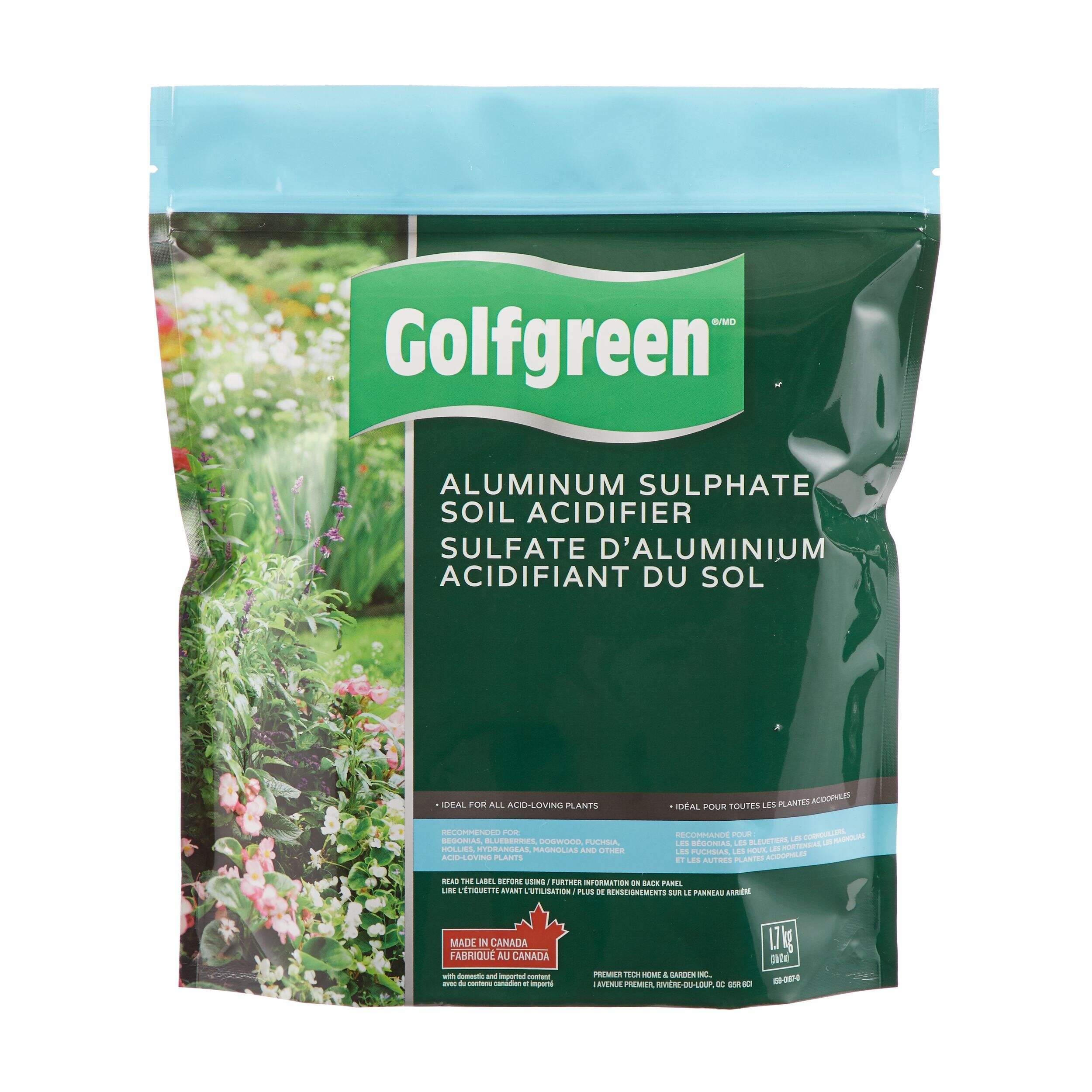 Golfgreen Aluminum Sulphate Soil Acidifier, Fast Release, 1.7-kg Front_Flat