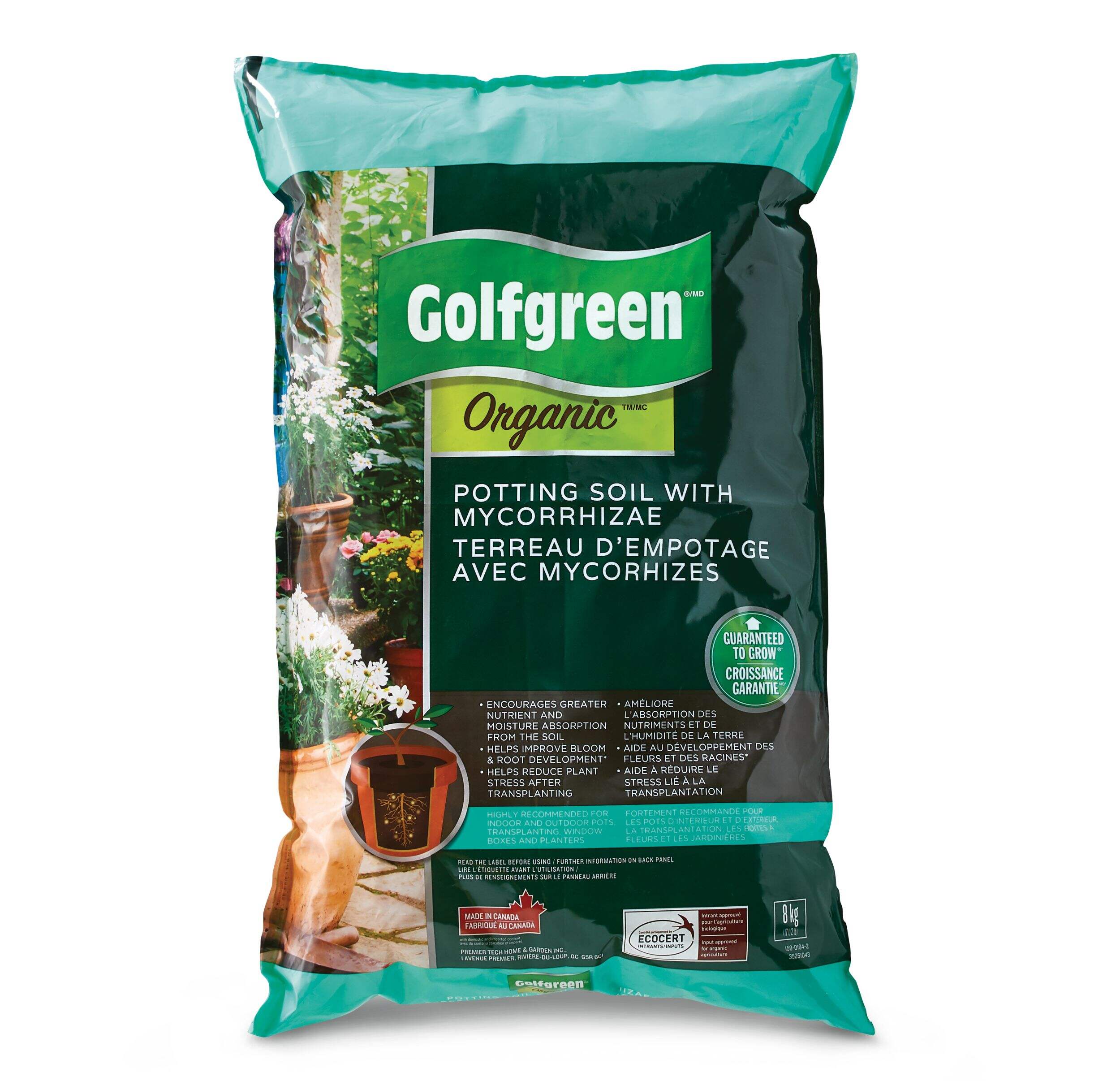 Golfgreen Organic Potting Soil w/ Mycorrhizae, 25-L Front_Flat