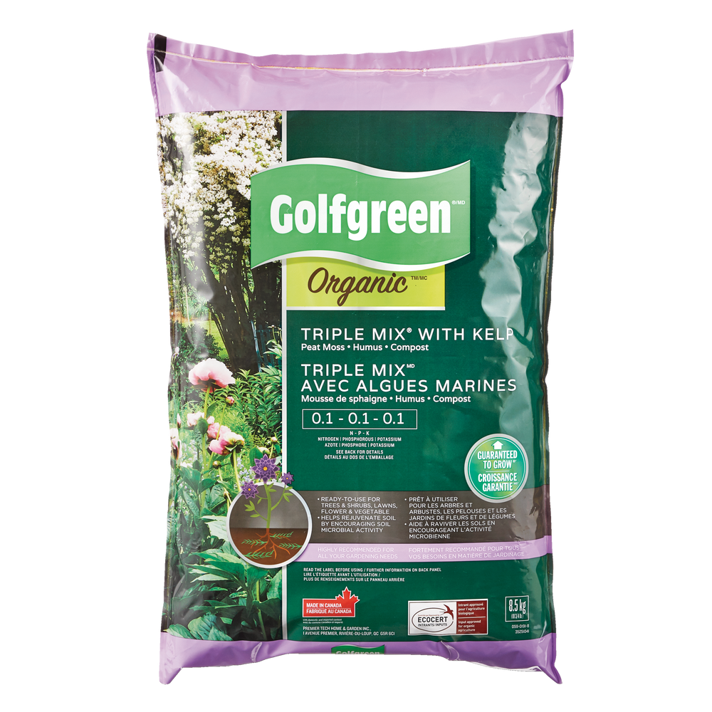 Triple mélange biologique avec algues marines Golfgreen, 8,5 kg