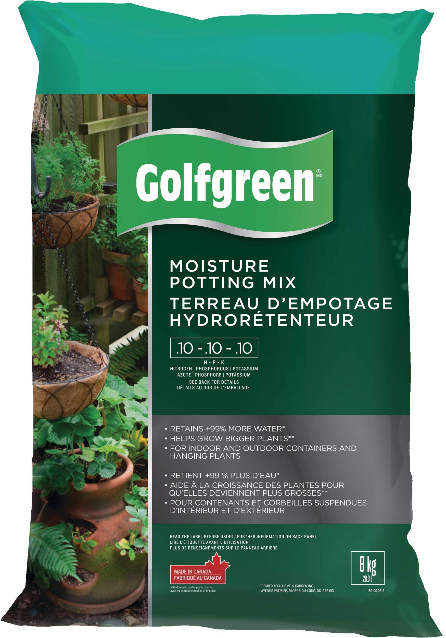 Golfgreen Moisture Control Potting Soil Mix, 28.3-L Front_Flat
