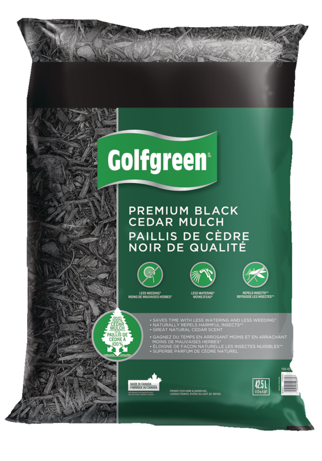 Golfgreen Premium 100 Cedar Mulch, Black, 42.5L Canadian Tire