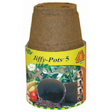 Jiffy Round Seed Starter  Peat Pots, Biodegradable, 5-in, 8-pk Front_Flat